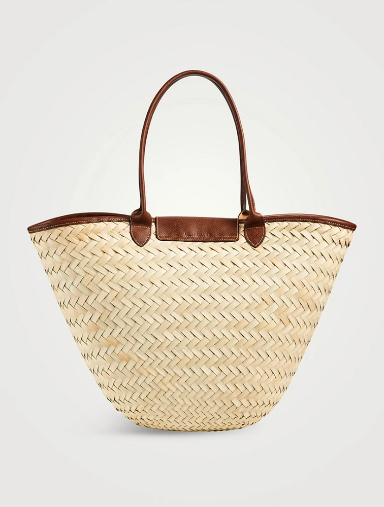 トートバッグ Longchamp Large Basket Bag Le Pliage Collection M Basket bag Oregano - Canvas