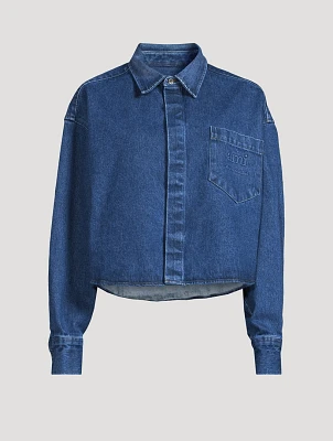 【2plan】Forev Overfit Crop Denim Shirt fw23.w04_black_1_1.jpg