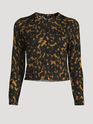 Zara BRUSHED JACQUARD CARDIGAN | Square One