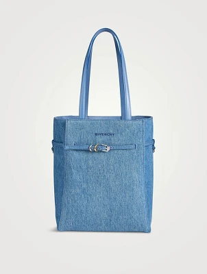 【送料&関税込】Ganni Denim Logo Tote Bag With 9 Ganni Denim Tote Bag in Denim | REVOLVE