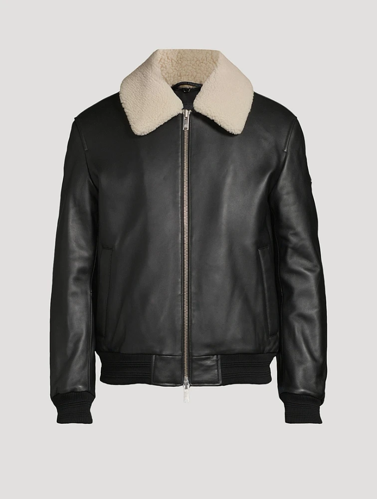 MOOSE KNUCKLES Toba Leather Bomber Jacket | Square One