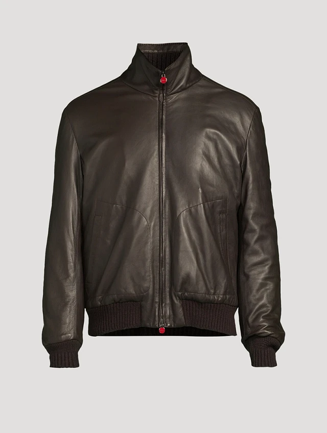 KITON Leather Bomber Jacket | Square One