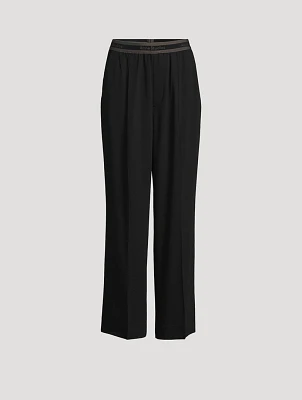 美品　theredthread S logo knit pants micro Michael Kors Logo Tape Textured Knit Joggers | Yorkdale Mall
