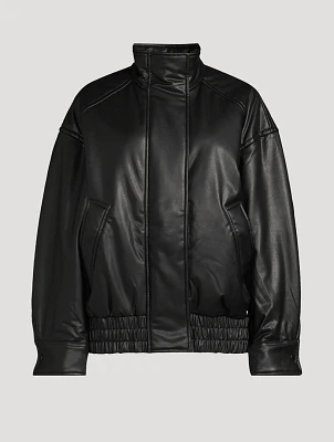 Zara FAUX LEATHER BOMBER JACKET | Square One