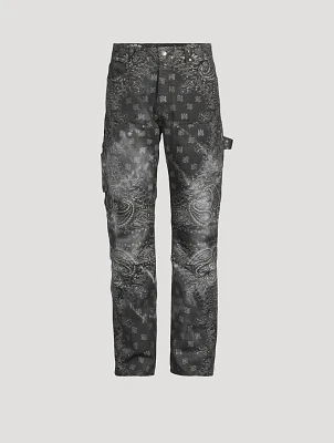 AMIRI Tie Dye Bandana Thrasher Skinny Jeans | Yorkdale Mall