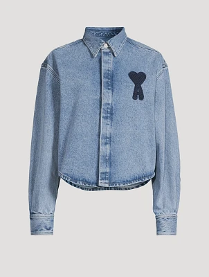 【2plan】Forev Overfit Crop Denim Shirt fw23.w04_black_1_1.jpg
