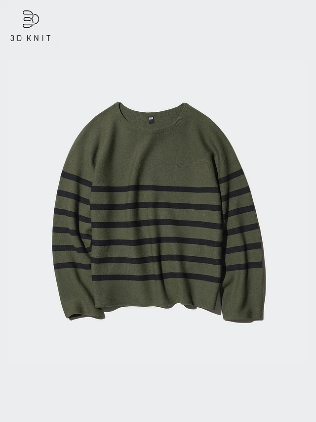 [送料込] Huecloset◆striped hooded warmer knit (3 colors) UNIQLO 3D Knit Mesh Sweater | Arden Fair