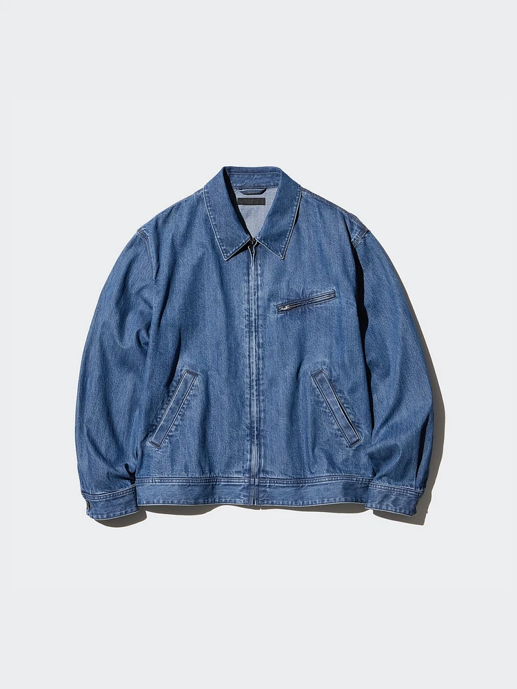 UNIQLO Zip-Up Blouson Jacket | Denim | Arden Fair