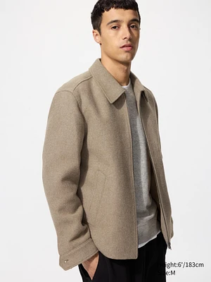 UNIVERSAL PRODUCTS “NO COLLAR BLOUSON” UNIQLO Single Collar Short Blouson | King's Cross