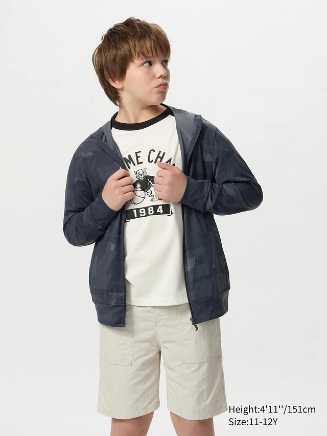 UNIQLO DRY-EX UV Protection Full-Zip Hoodie | Printed