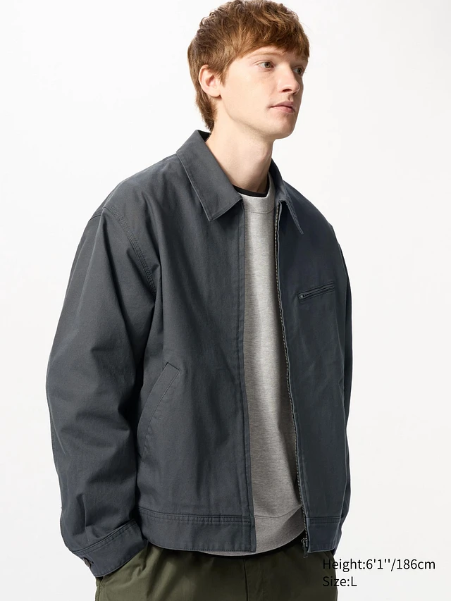 ジャケット・アウター HOODED ZIP UP BLOUSON TYPE A UNIQLO Zip-Up Blouson Jacket | Arden Fair
