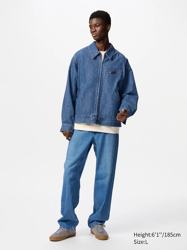 UNIQLO Zip-Up Blouson Jacket | Denim | Arden Fair