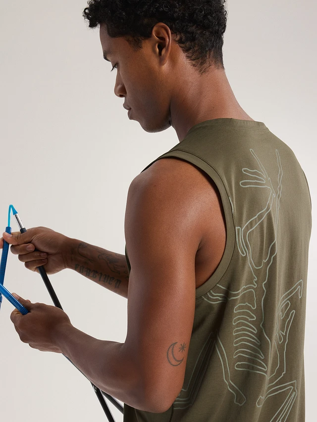 トップス ARC'TERYX Cormac Arc'Bird Logo Tank M Arc'teryx Cormac Arc'Bird Logo Tank | REVERSIBLE