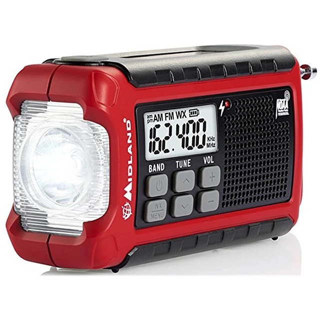 ポータブルプレーヤー E-READY Emergency Compact Crank Radio Midland ER210 E+READY Compact Emergency Crank Radio – MIDLAND