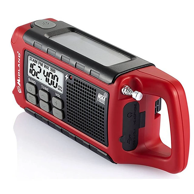 ポータブルプレーヤー E-READY Emergency Compact Crank Radio E+Ready Emergency Compact Crank Radio by Midland at Fleet Farm