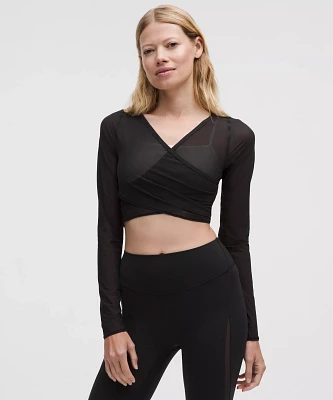 Lululemon athletica Wrap-Front Ribbed Long-Sleeve Top