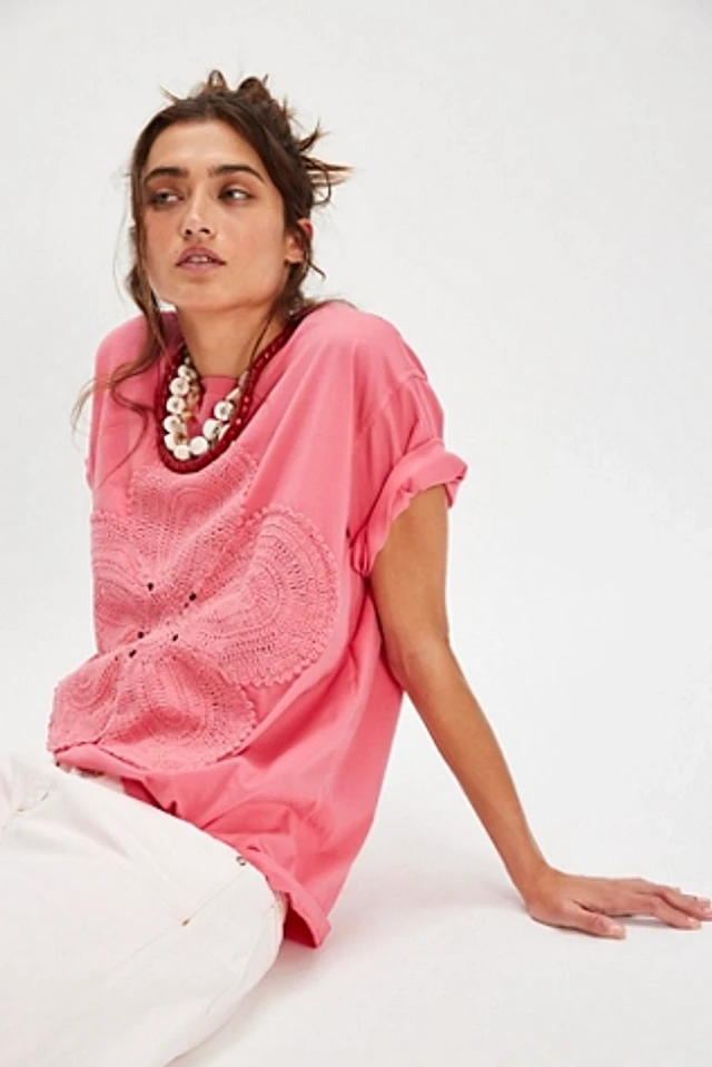 The Tales Crochet Flower Tee at MarketFair Shoppes in