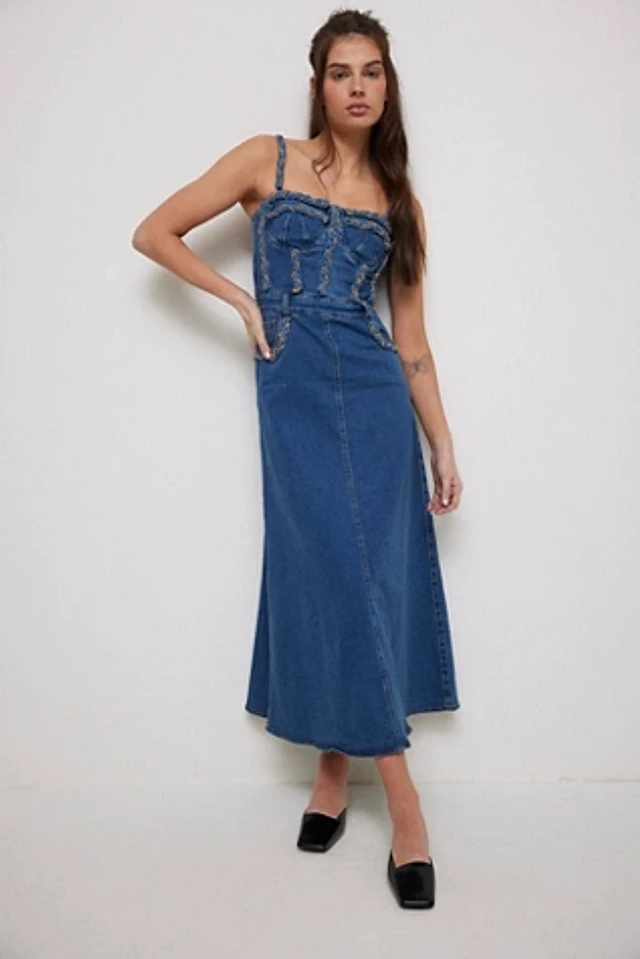 Free People ★ Dex Denim Midi Dress Free People Dex Denim Midi Dress at MarketFair Shoppes in