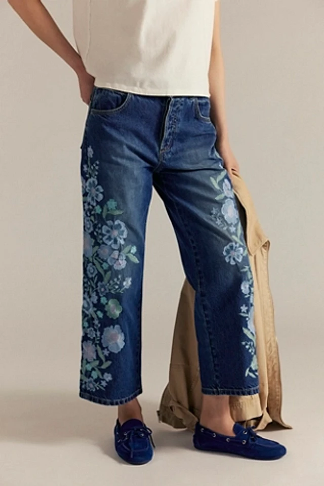 Free People ★ We The Free Willow Floral Embroidered Jeans We The Free Willow Floral Embroidered Jeans | Free People