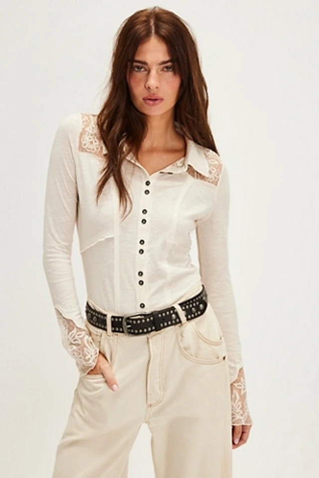 (取寄) フリーピープル レディース ローズバッド カフ Free People women Rosebud hollyann | Free People Rose Bud Blouse - HOLLYANN
