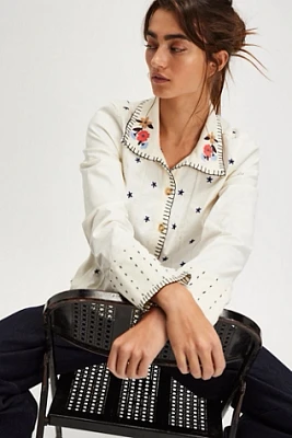 We The Free Embroidered Sashiko Shirt | Pacific City