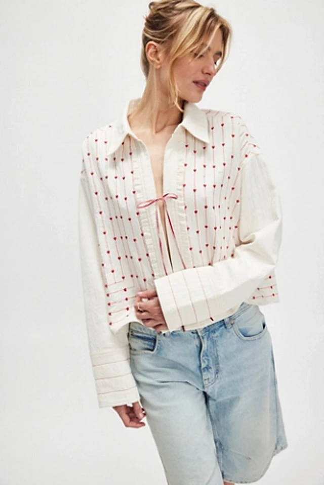 フリーピープル Free People We The Free Embroidered Sashiko Shirt レディース シャツ トップス Pi フリーピープル Free People We The Free Embroidered Sashiko