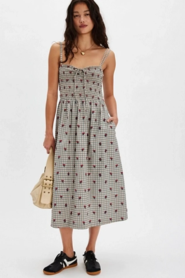Free People ★ Alejandra Midi Dress Free People Women's Alejandra Midi Dress, Cloud Combo at