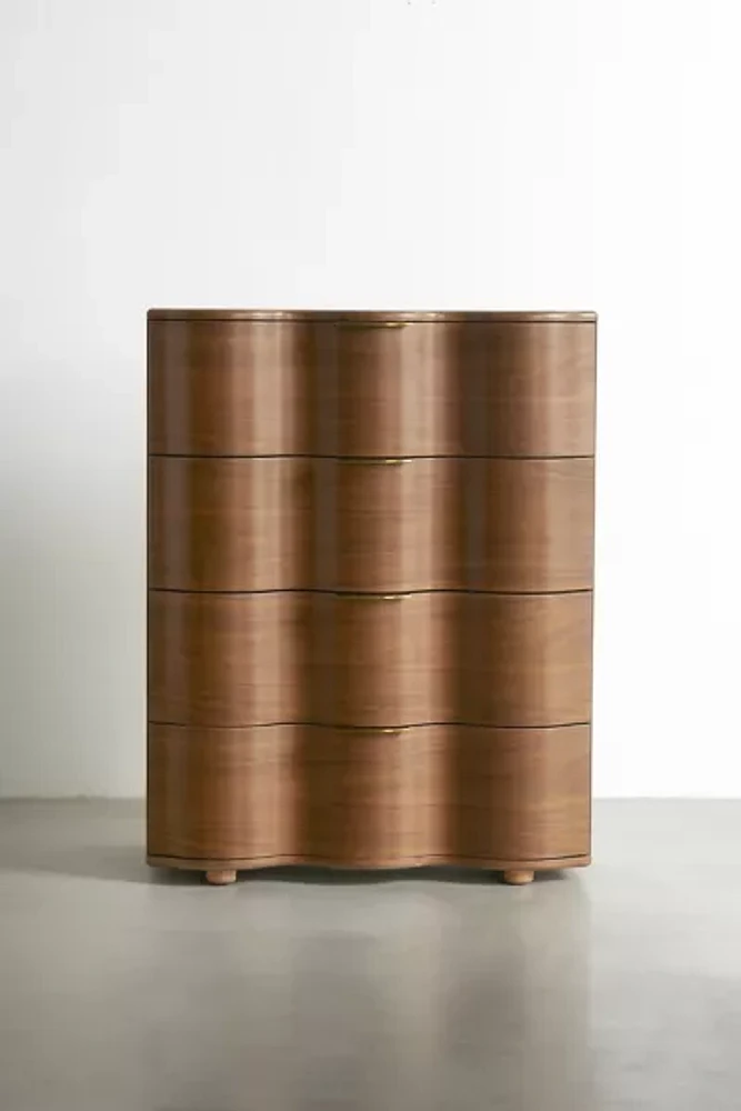 Urban Outfitters Aria Tall 4-Drawer Squiggle Dresser | The