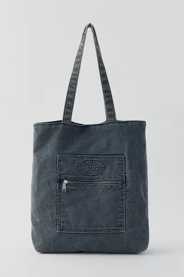 [THE MUSEUM VISITOR]★BNG PRINTED WASHED DENIM TOTE BAG THE MUSEUM VISITOR☆人気☆BNG PRINTED WASHED DENIM TOTE BAG
