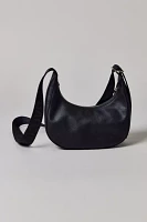 ［注目】BAGGU Small Recycled Leather Crescent Bag Black small recycled leather crescent bag BAGGU