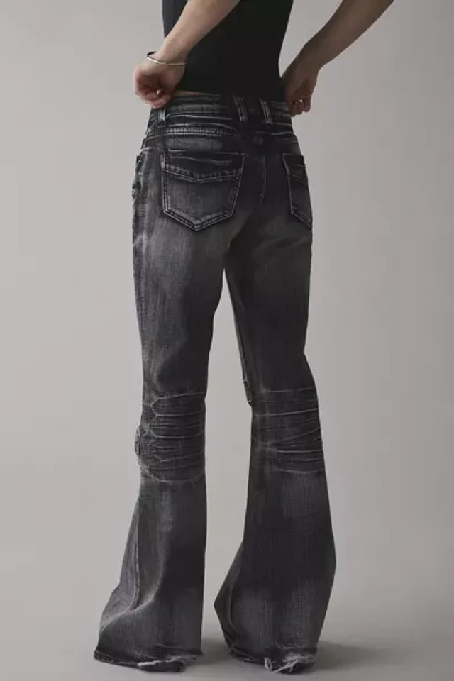 【Jaded london】flared jeans black w30 Washed Black Laced Bootcut Jeans | Jaded Man