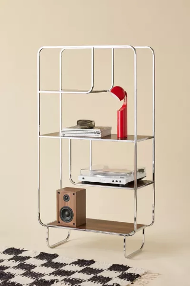 Urban Outfitters Alana Chrome 4-Tiered Bookshelf | The Summit