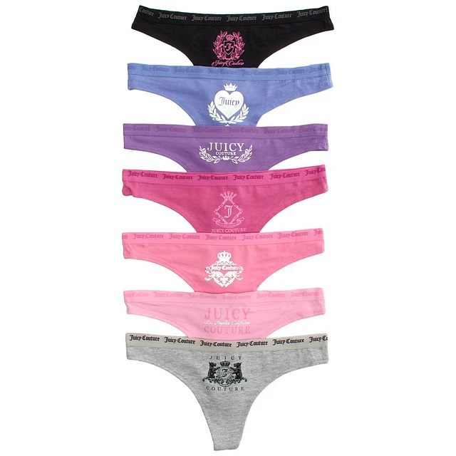 Juicy Couture Juniors Juicy Couture 7pk. Thong Panties JC7325