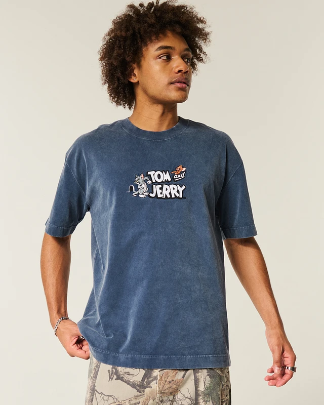 Hollister Boxy Heavyweight Tom and Jerry Graphic Tee | Arden Fair