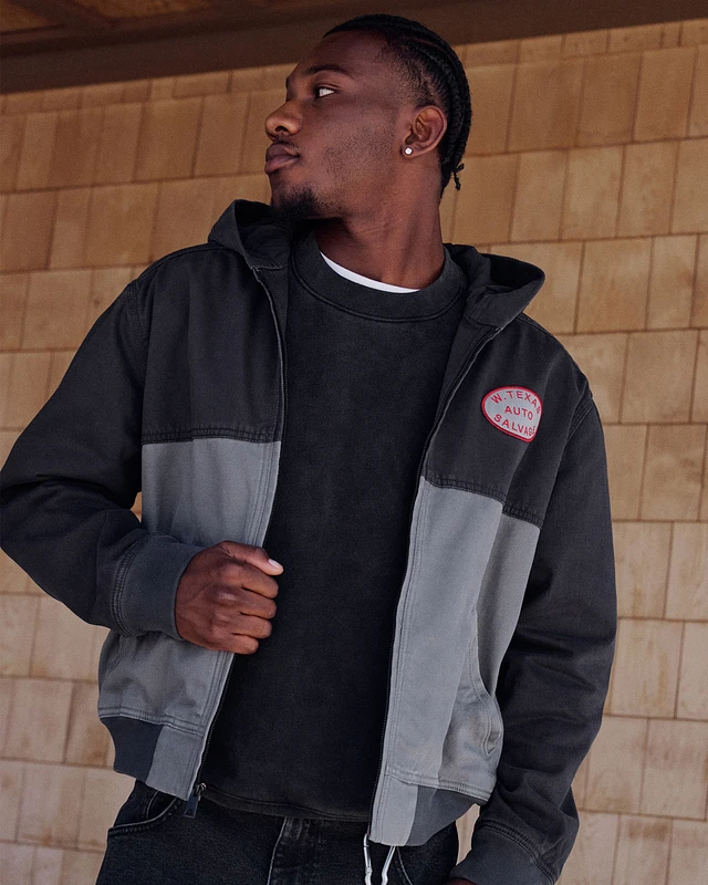 Hollister Hooded Zip-Up Workwear Jacket | Liberty Center