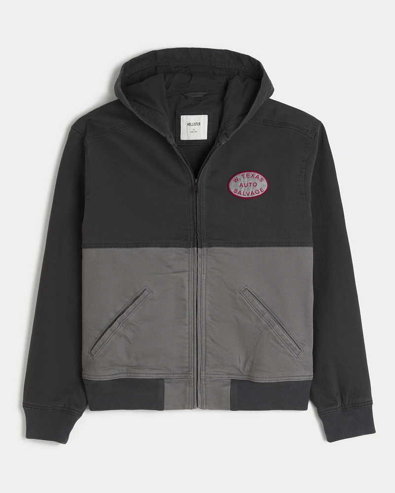 Hollister Hooded Zip-Up Workwear Jacket | Liberty Center
