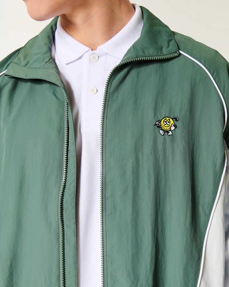 Hollister Golf Graphic Windbreaker Jacket at Hamilton Place