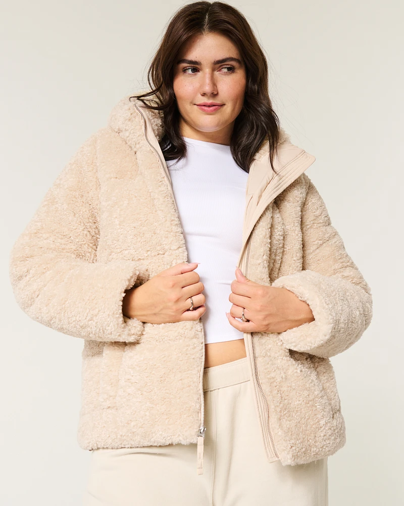 Hollister Sherpa All-Weather Puffer Jacket at Hamilton Place