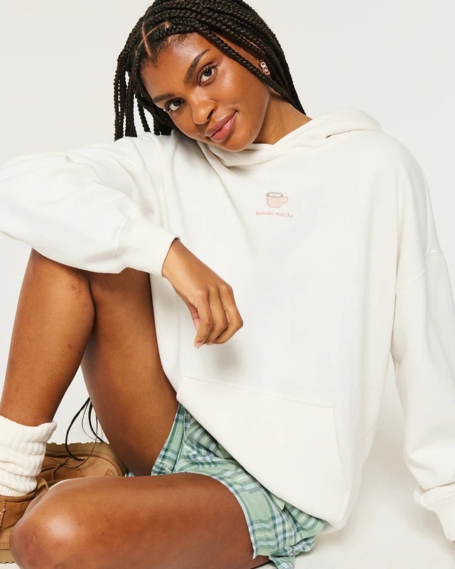 Hollister Oversized Monday Matcha Graphic Hoodie | Liberty Center