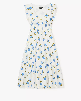 【Kate Spade】Swiss Dot Smocked Midi Dress ◆国内発送◆ Kate Spade Swiss Dot Smocked Midi Dress at Mall of America