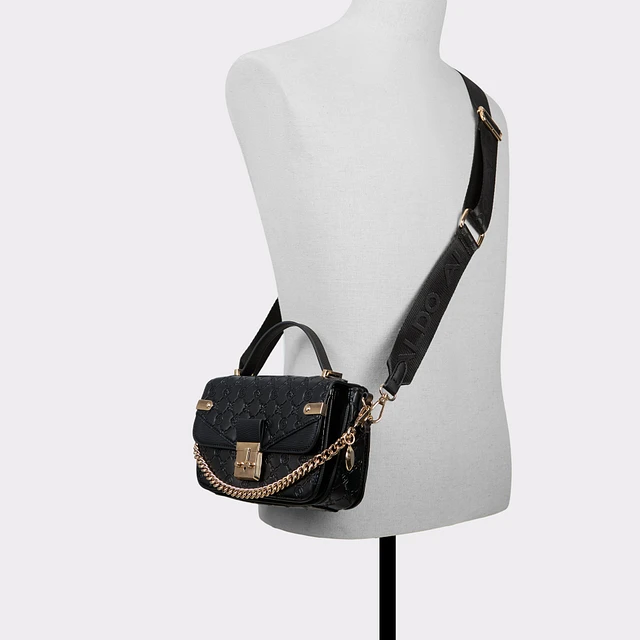 Aldo◆おしゃれな ショルダー クロス マルチバッグ Black ALDO Women's Qiemar Crossbody Bag, Black/Black: Handbags