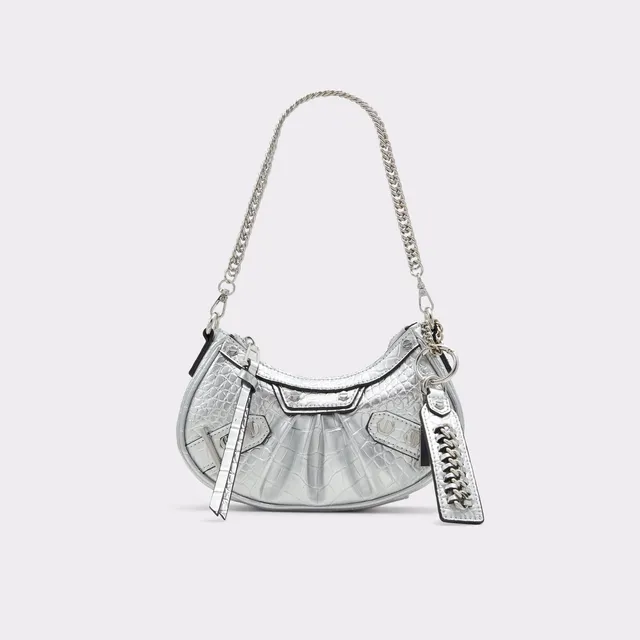 Shop ALDO Fraydax Silver Women's Shoulder Bags | ALDO US at