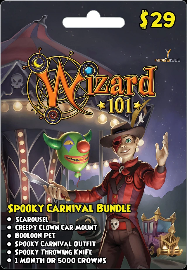 KingsIsle Wizard101 Spooky Carnival Bundle Digital Card at