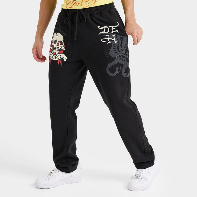 Ed Hardy★Flower Skulls Powder Blue スウェットパンツ Ed Hardy Flower Skulls Powder Blue Sweatpants | Zumiez