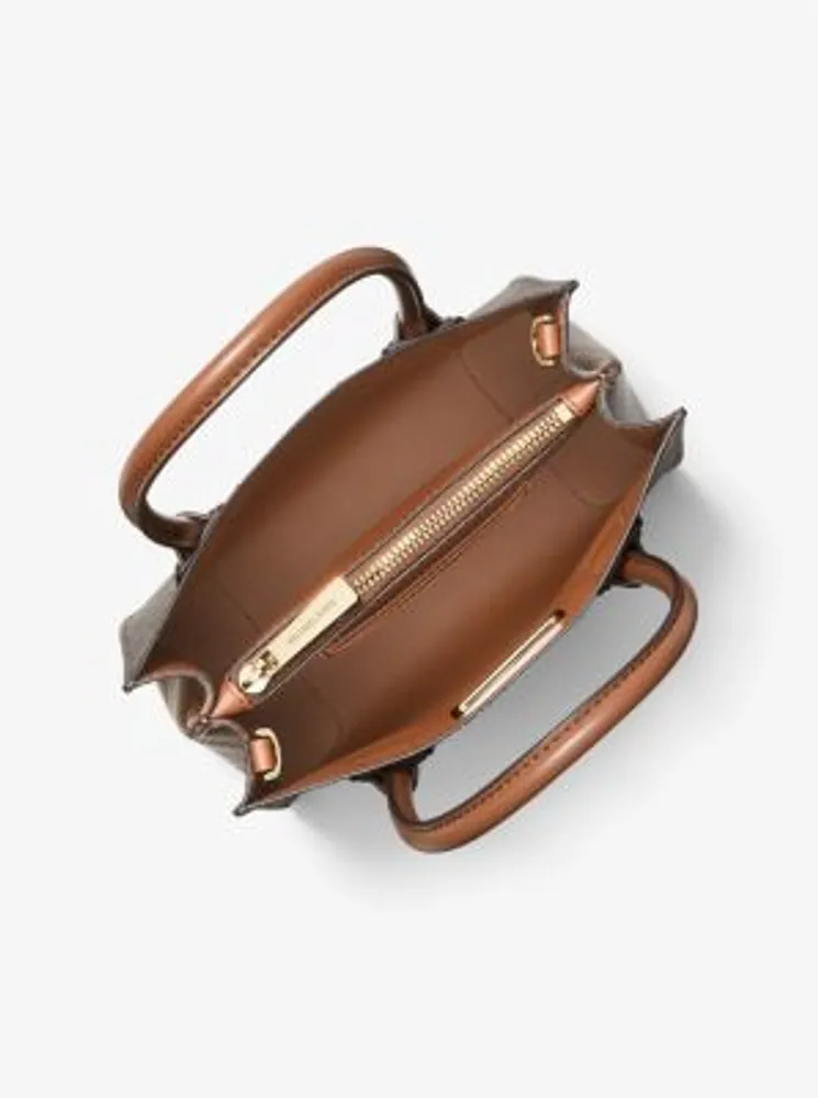 Michael Kors Mercer Medium Logo and Leather Accordion
