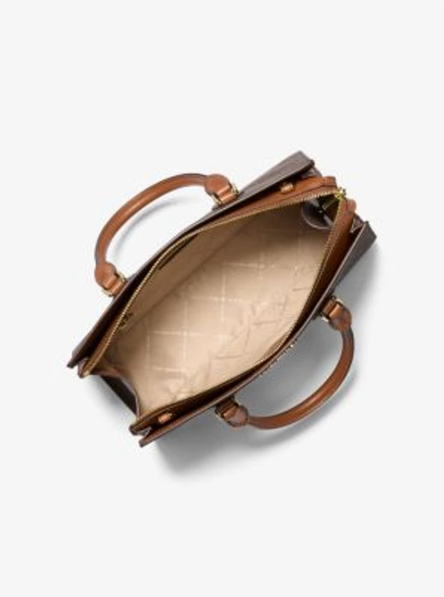 Michael Kors Sheila Medium Ombré Signature Logo Satchel
