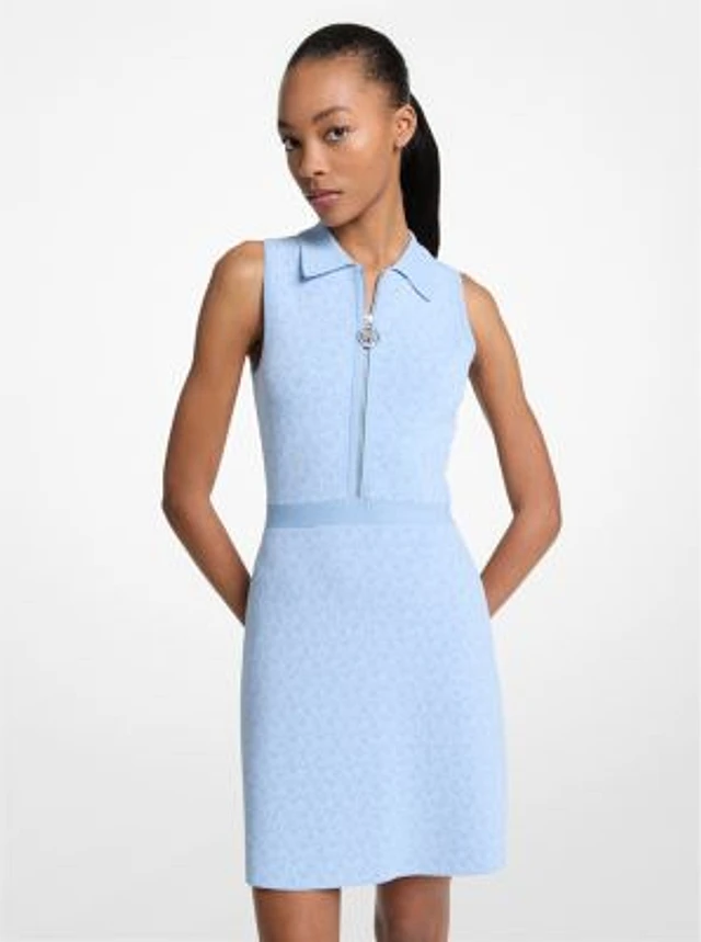 Michael Kors Logo Jacquard Zip-Up Dress | Arden Fair