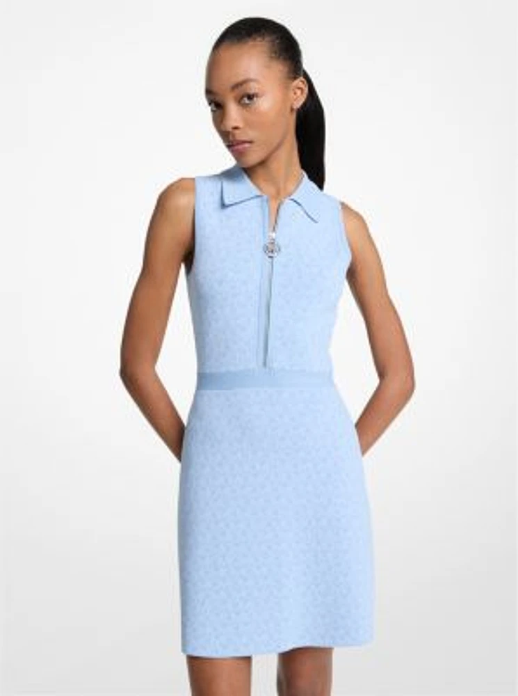 Michael Kors Logo Jacquard Zip-Up Dress | Arden Fair