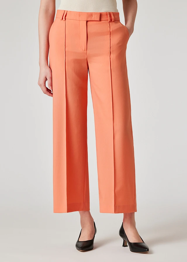 パンツ PAUL SMITH Woman Pants Orange W1R264TP00108 17 Wide orange trousers PAUL SMITH - Rione Fontana