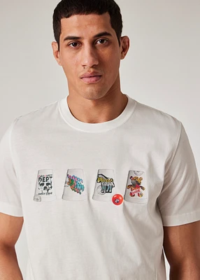 PS Paul Smith White '3D Zebra' Print T-Shirt | King's Cross